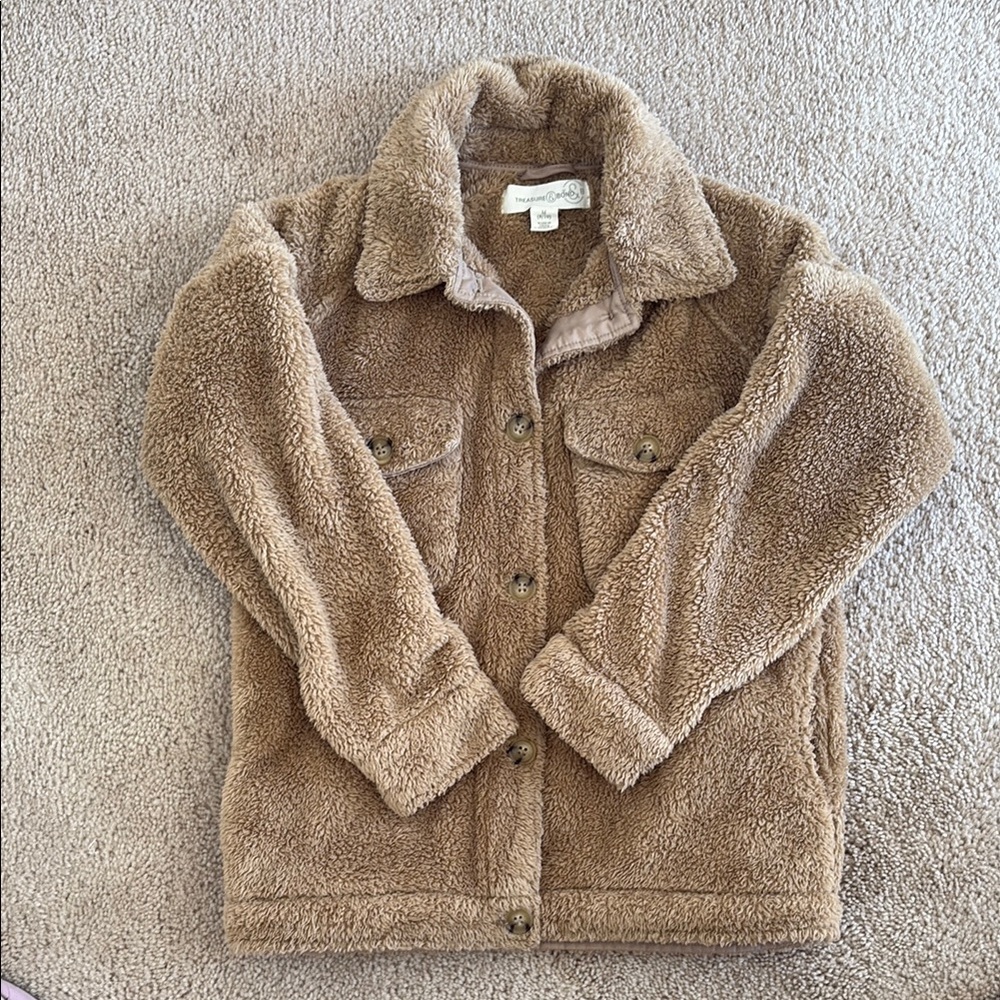 Treasure and Bond Girls  Tan Sherpa Jacket